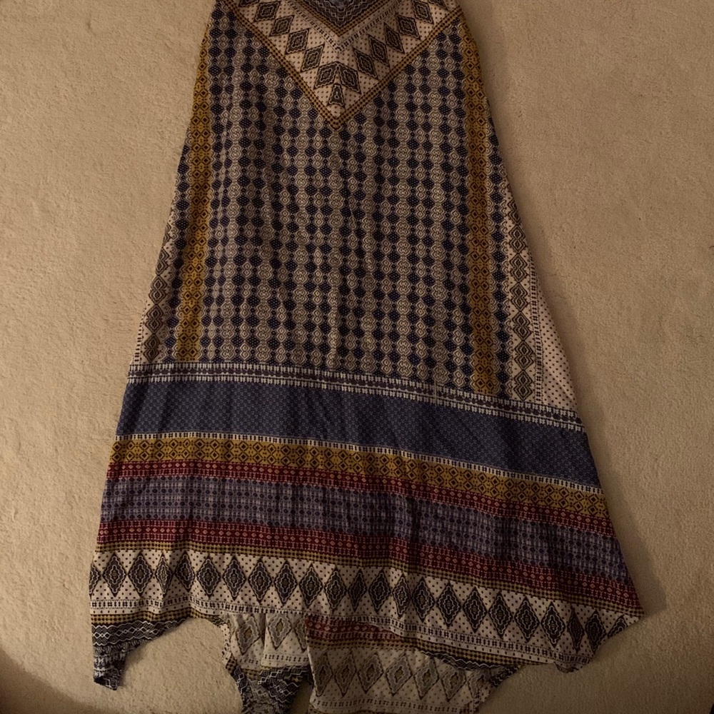 boho patterned mini dress